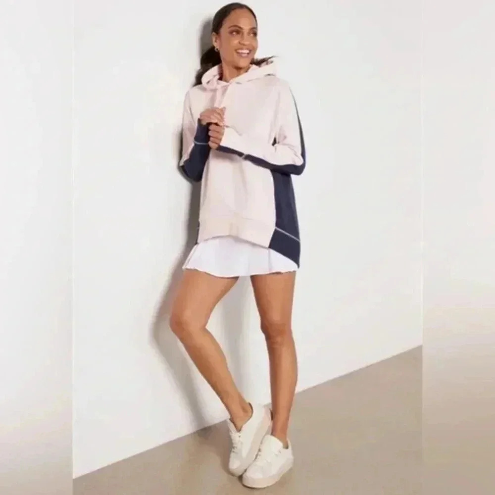 Sweaty Betty Two Tones High Low Sweatshirt with Hood Size Small